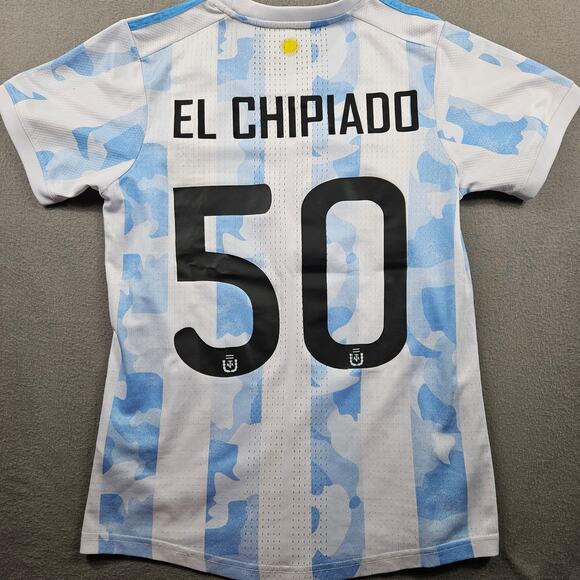 Adidas Argentina Futbol Jersey Soccer 2022 Home Camo Men Small #50 custom - Picture 8 of 9